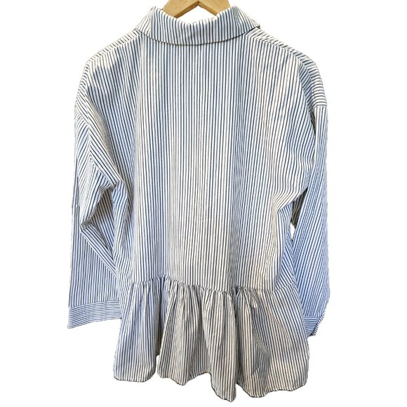 Striped Button-Up Women's Top - Picture 2 of 8
